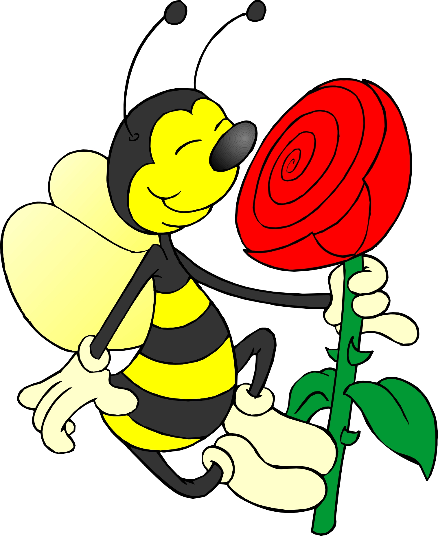 free clipart bees and flowers - photo #25