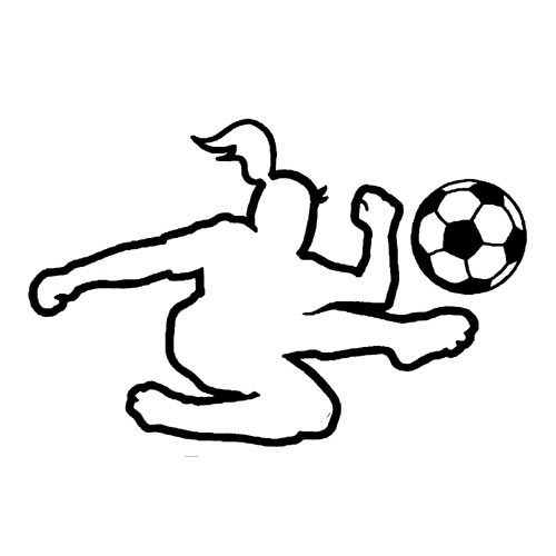 Soccer Sticker - Girl Kicker Design-