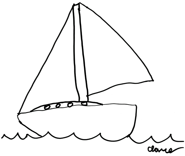 Daily Doodle: Clare's Essex Sailboat | Discover Essex, NY!