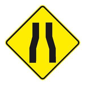 Safety Signs Australia - Shop-ROAD NARROWS SIGN ALUMINIUM 600 x ...