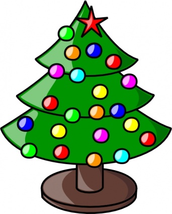 Christmas Tree clip art vector, free vectors
