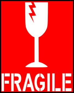 Fragile Red Clip Art - vector clip art online ...