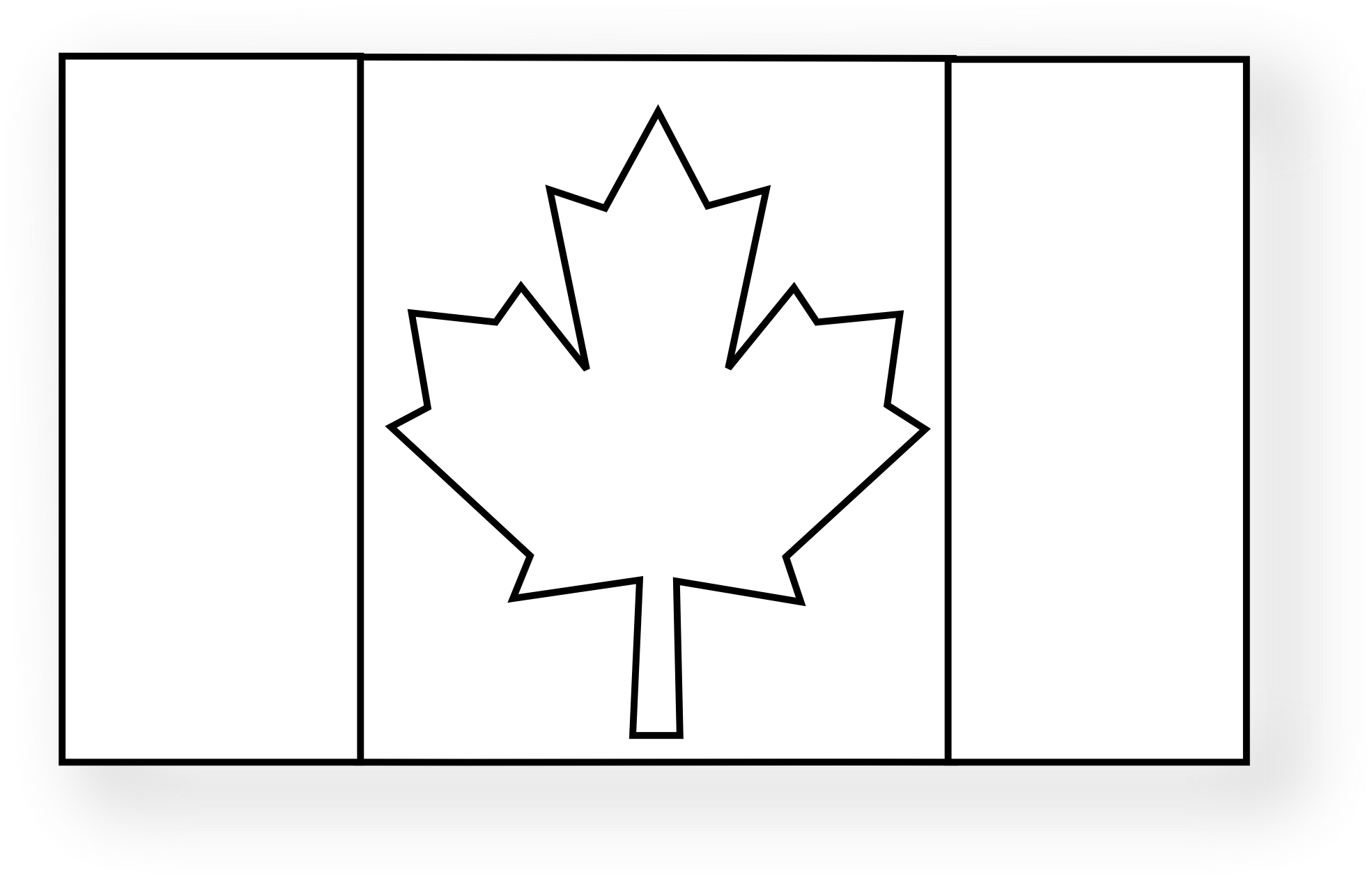 Canada Flag Clipart Black And White