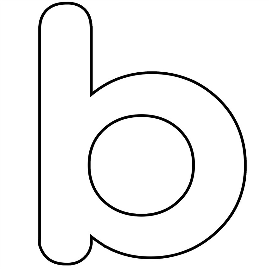 Letter b clipart outline