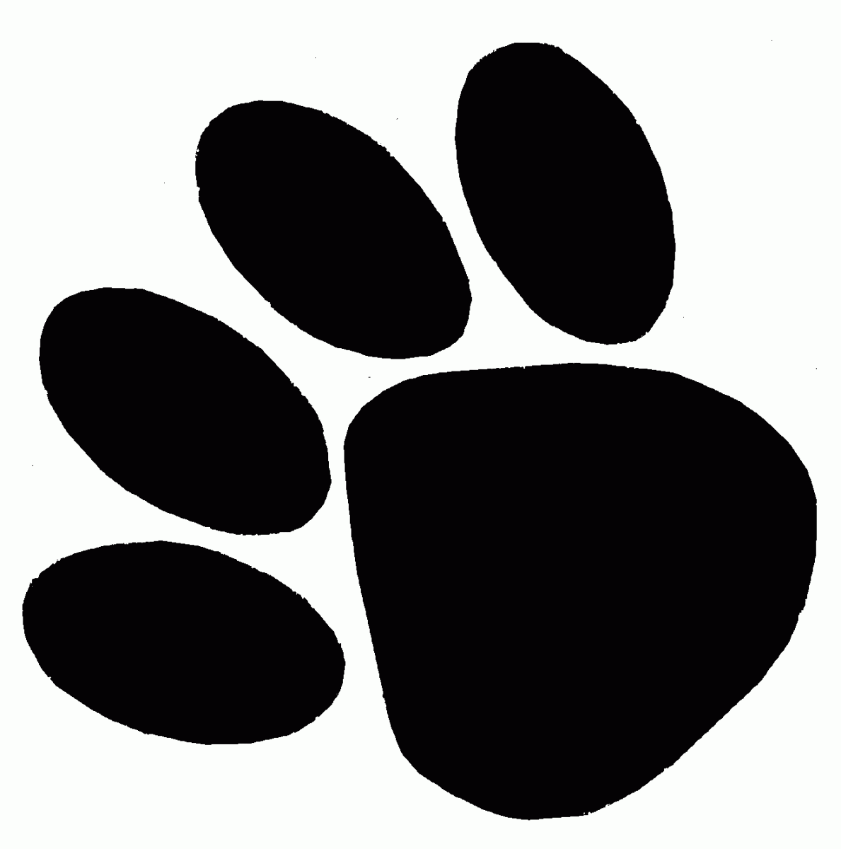 Panther Paw Print Clipart