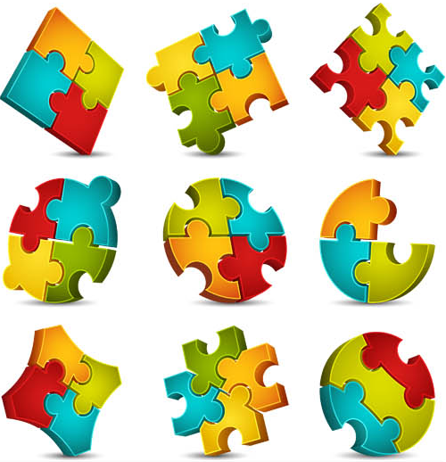 Abstract Puzzles Logo 2 | AI format free vector download ...