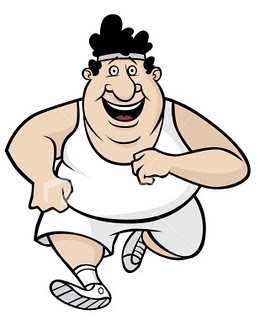 clip-art-of-fat-man-running | Park Bench Chiropractic of Frederick ...