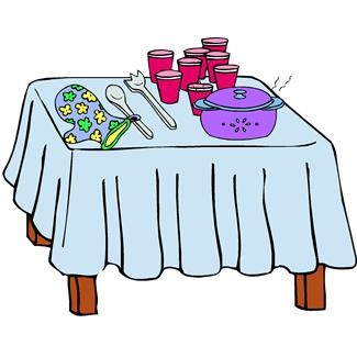 Dining table simple clipart