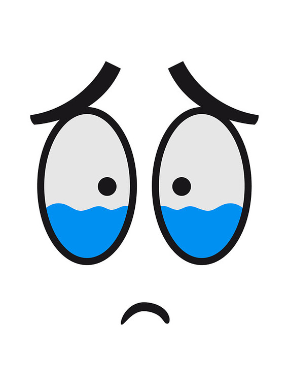 Cartoon Crying Face Clipart - Free to use Clip Art Resource