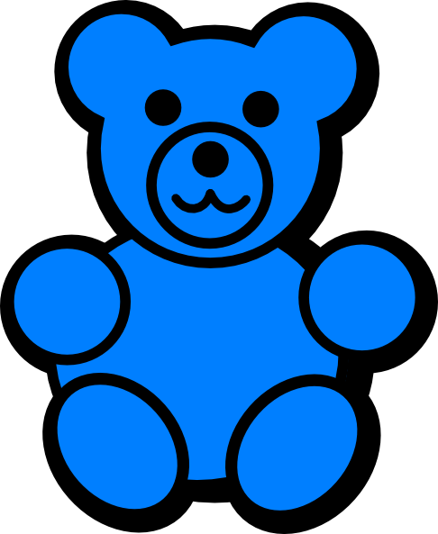 Blue Bear Clip Art - vector clip art online, royalty ...