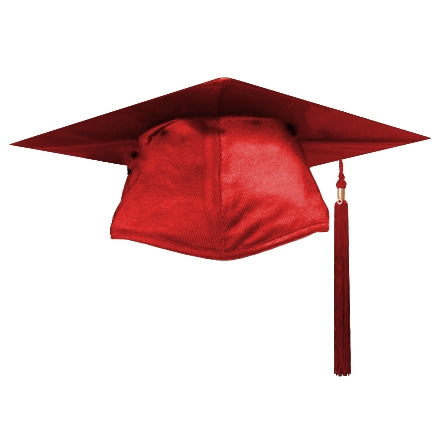 Cap and Gown Direct : Shiny Red Graduation Cap and Tassel