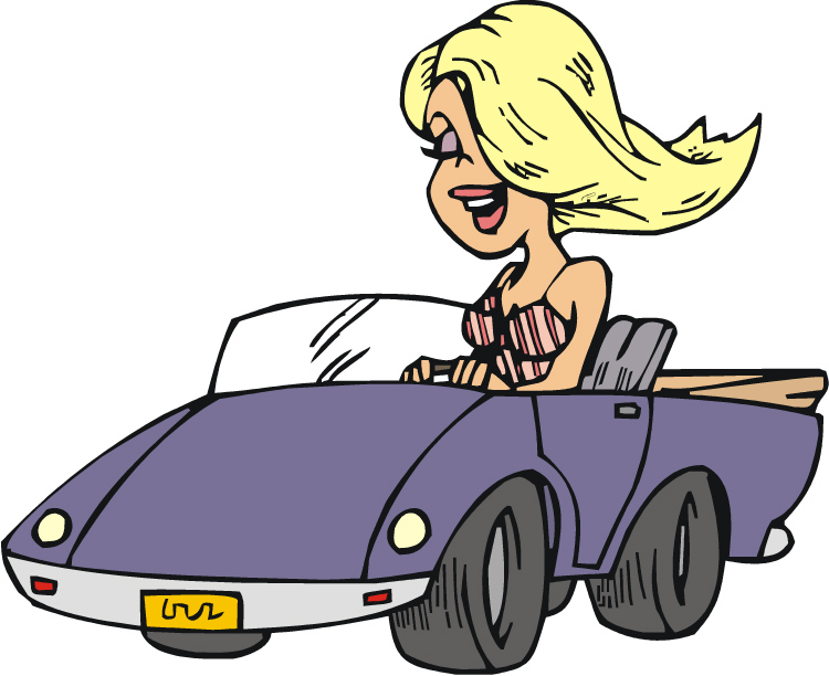 Crazy Woman Driving Clipart