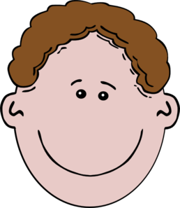 Boy with brown curly hair clipart
