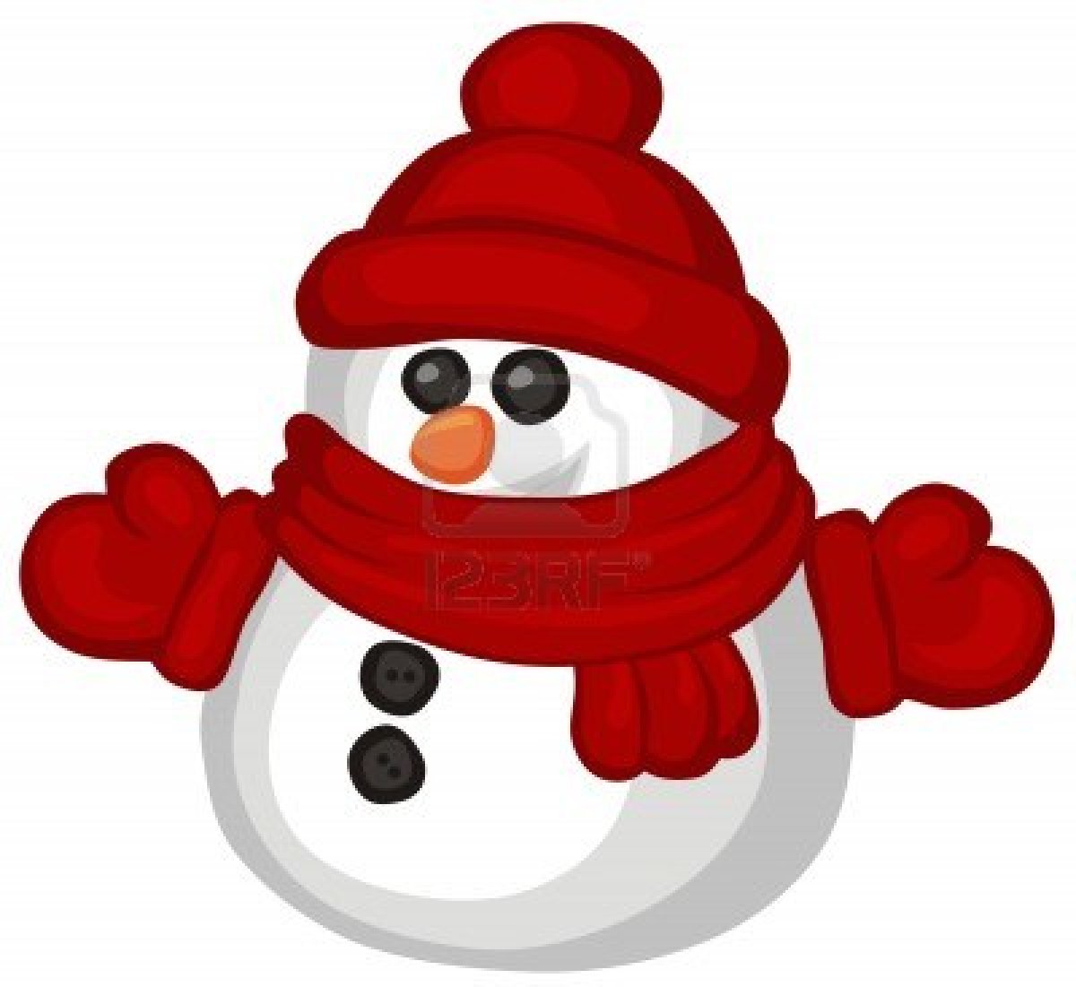 Cute christmas snowman clipart free