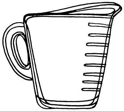 Measuring Cup Clipart Black And White - Free ...