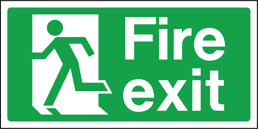 Fire Exit Sign - Running man left - First Safety Signs