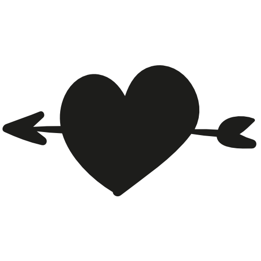 an arrow through heart symbol | download free icons