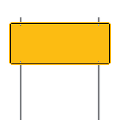Sign Road Yellow Blank Vector Illustration premium clipart ...