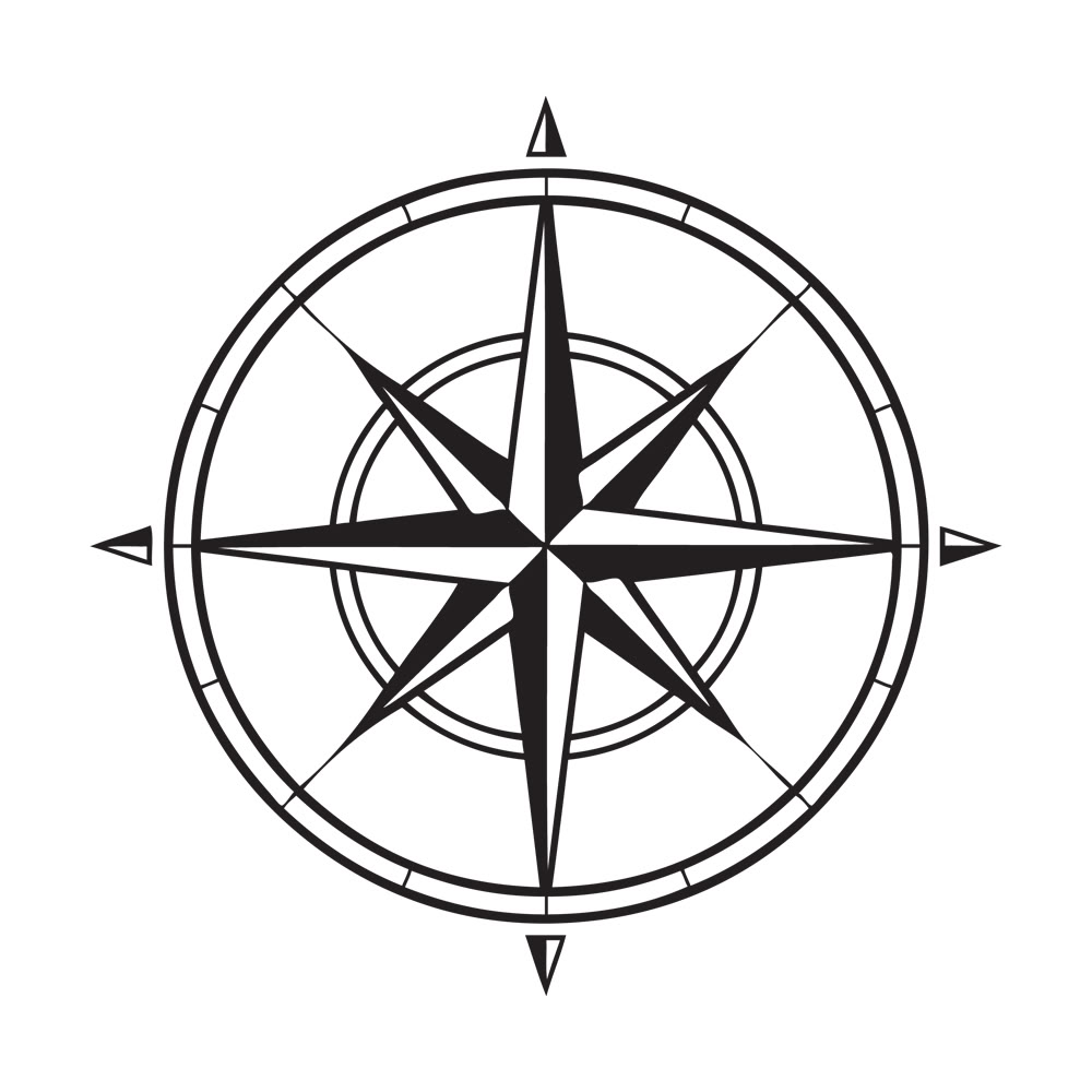 Compass outline clipart