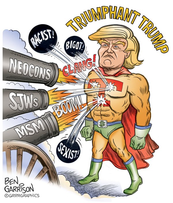 BenGarrison Cartoons on Twitter: "#TrumpSuperPowers Triumphant ...