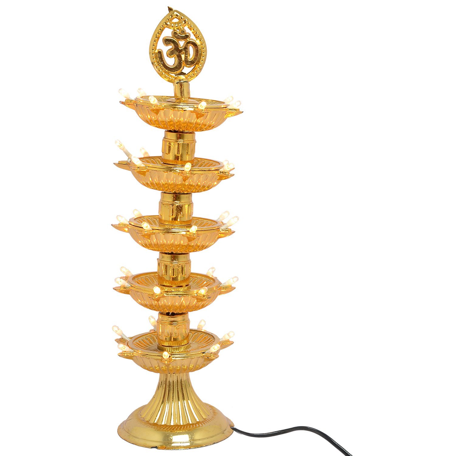 Buy Virat Om Diya deepak jyot/jyoti lights Diwali Electric Gold ...