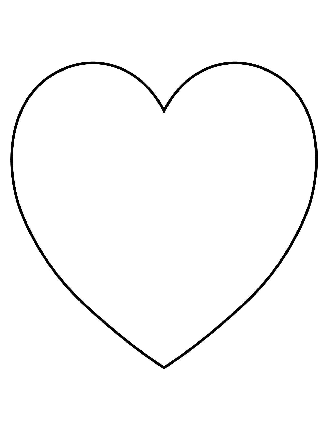 Best Photos of Basic Heart Stencil - Love Heart Outline, Free ...