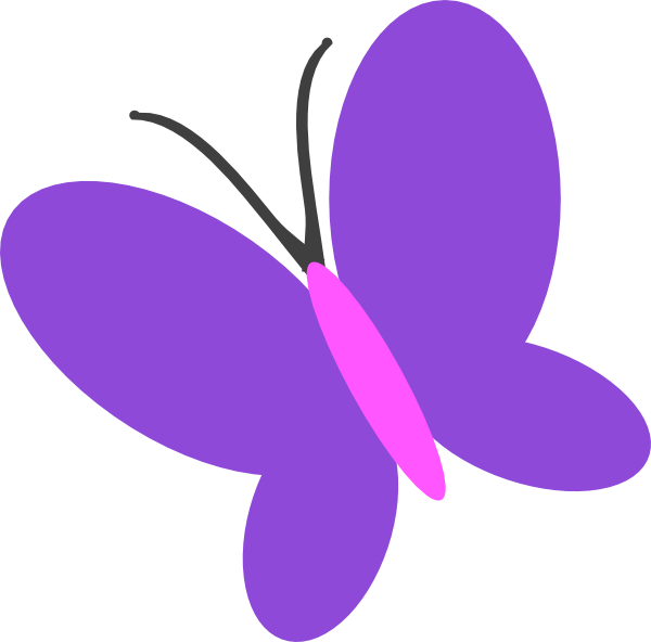 Purple Butterfly Clip Art - vector clip art online ...