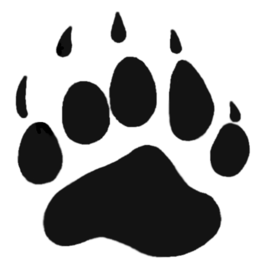 Grizzly Bear Paw Print Clipart