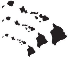 Hawaiian Island Sticker Set - The Island Chain in a variety of sizes
