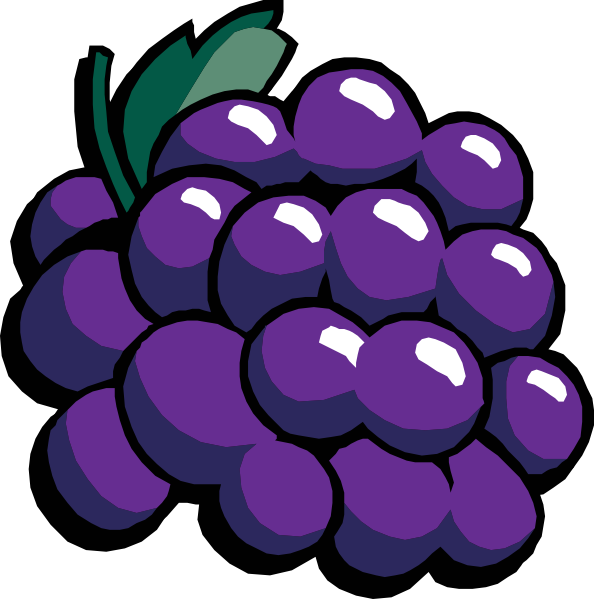 Cartoon grapes clipart