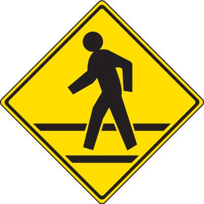 Reflective Pedestrian Crossing Signs - Pedestrian Crossing Symbol ...