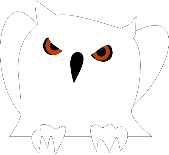 Black And White Clip Art Owls On Books - ClipArt Best