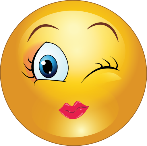 Winky Girl Smiley Emoticon Clipart Royalty Free ...