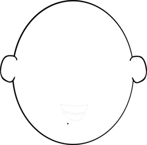 Blank head clipart black and white