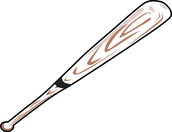 Baseball Bat White Clip Art - vector clip art online ...