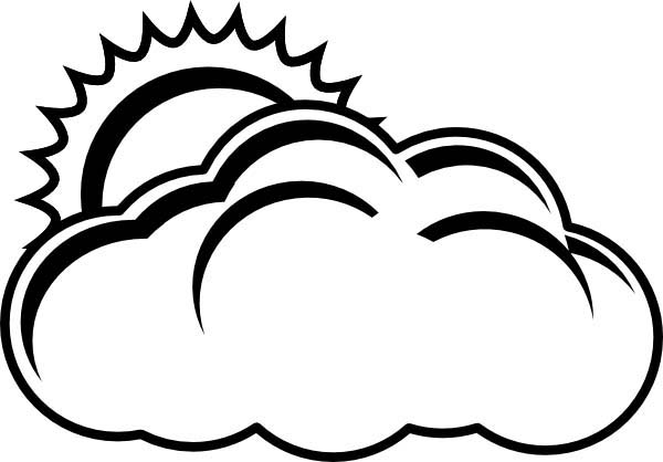 Sun And Clouds Drawing - Free Clipart Images