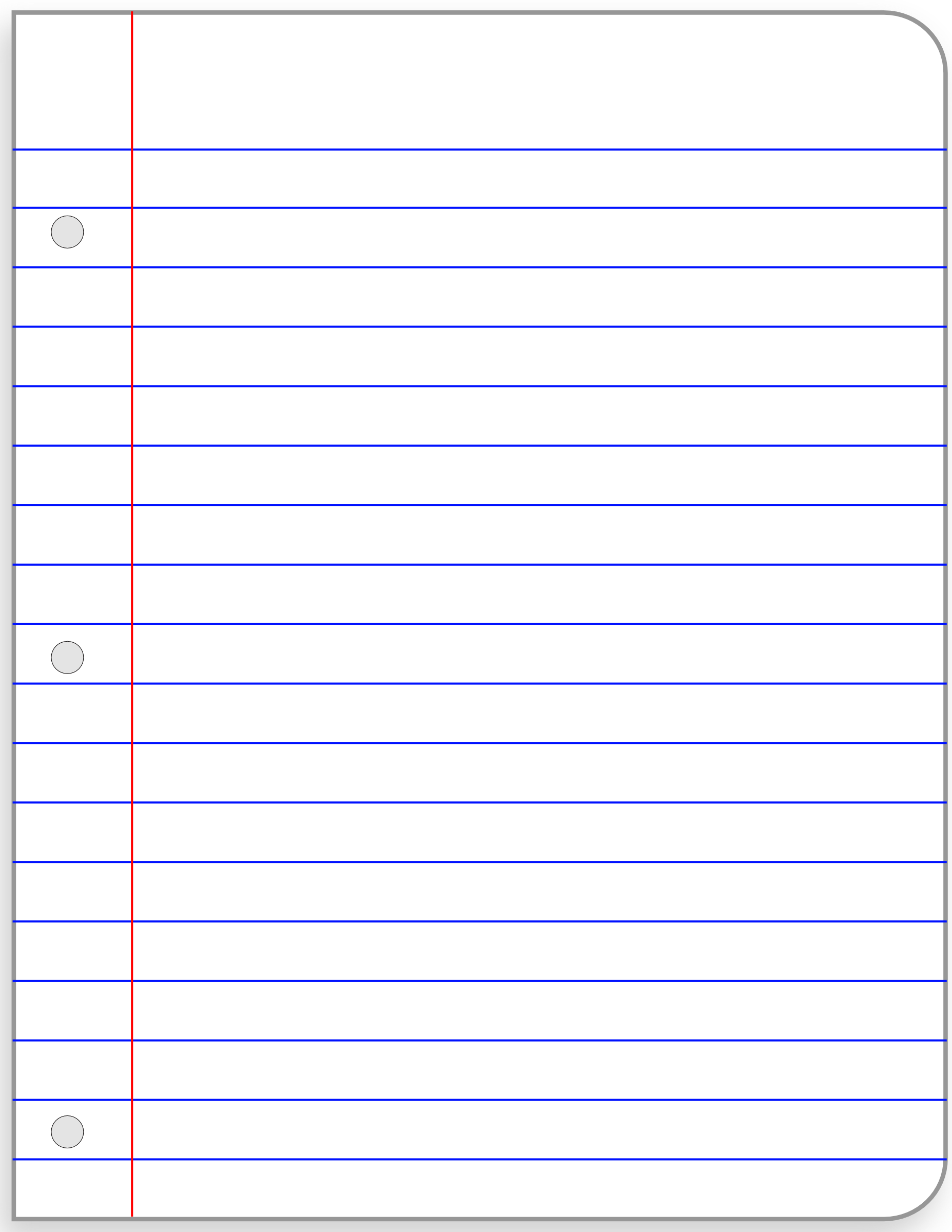 Lined Notebook Paper Clipart