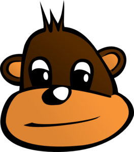 Comic Monkey Head Clip Art - vector clip art online ...