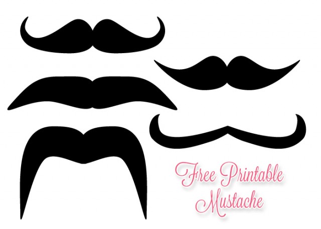 Mustache Printables Clipart