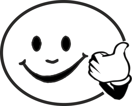 Clipart smiley face black and white