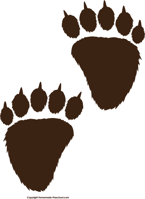 Bear paw print clipart