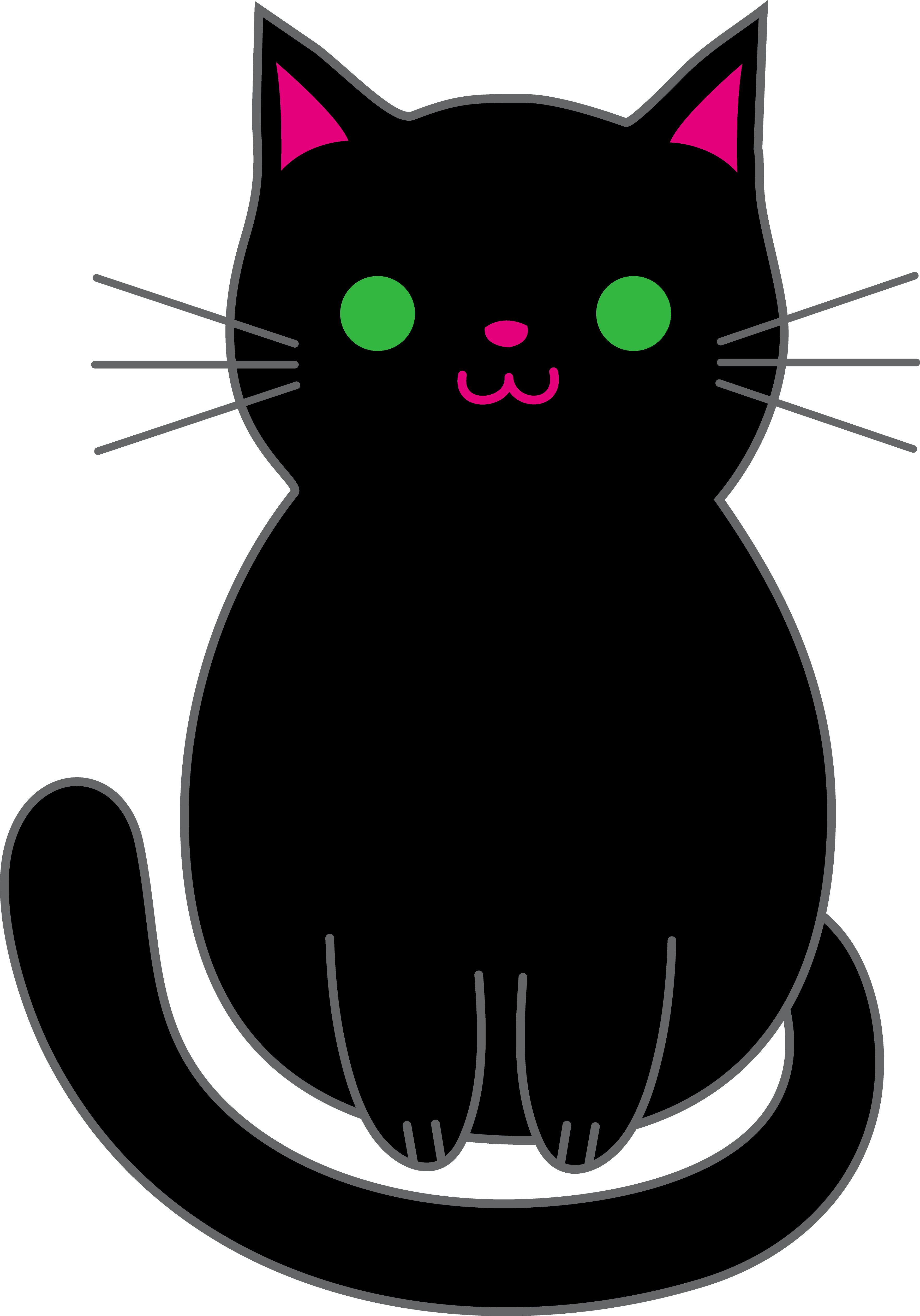 Black Cartoon Cat | Free Download Clip Art | Free Clip Art | on ...