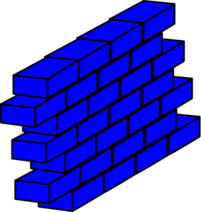 Blue Brick Wall Clip Art - vector clip art online ...