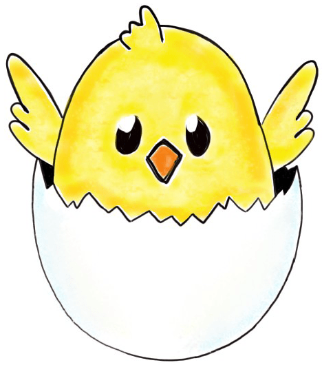 How to Draw a Baby Chick in an Egg Shell for Easter Drawing ...