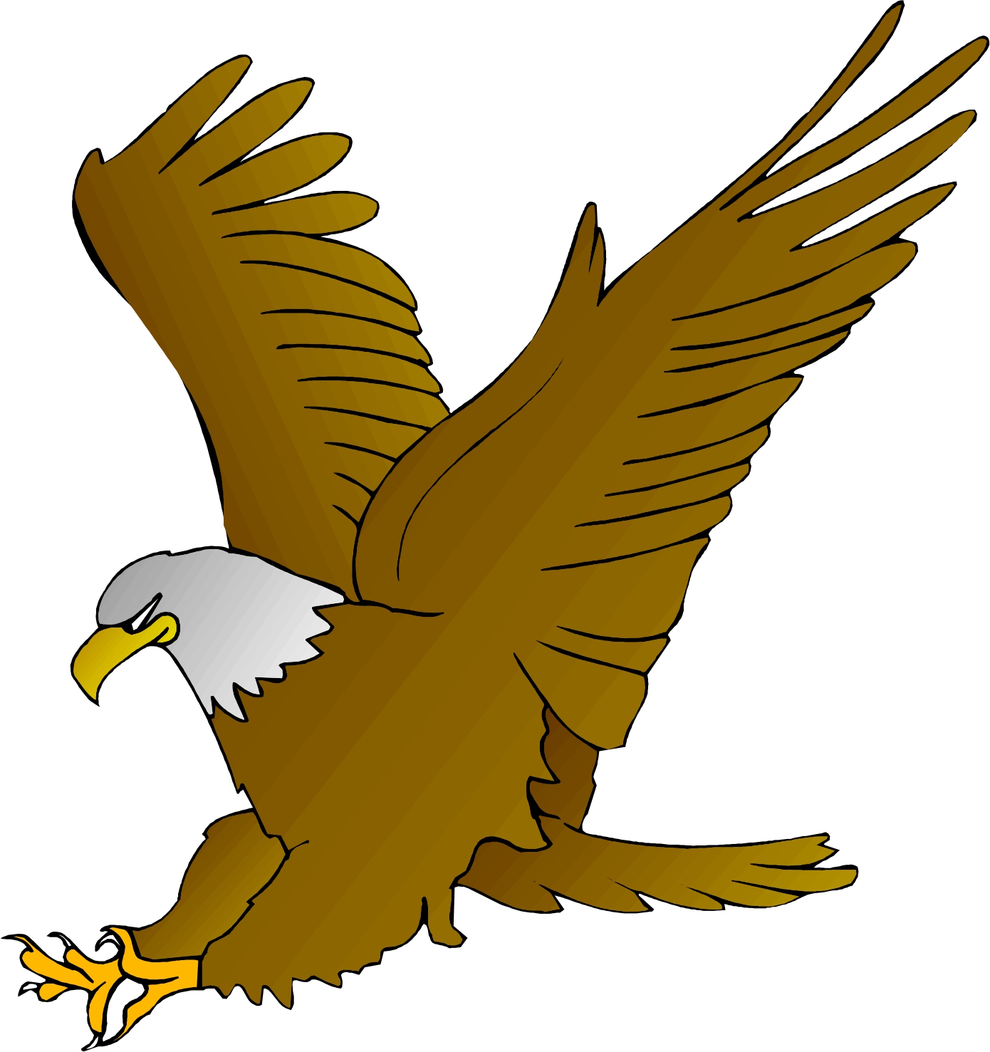 Eagle landing clip art