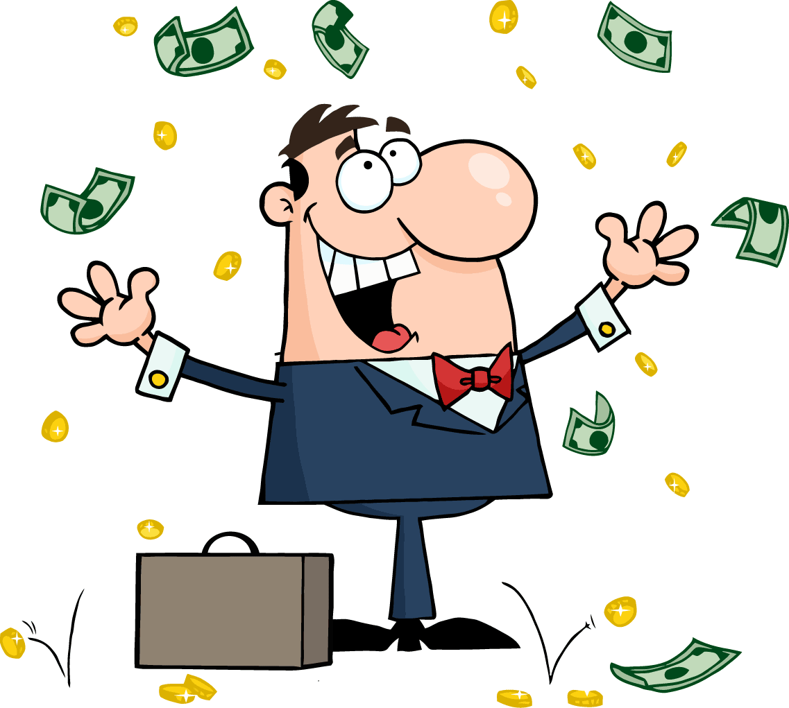 Winning money clipart