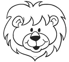 Lion and lamb outline clipart