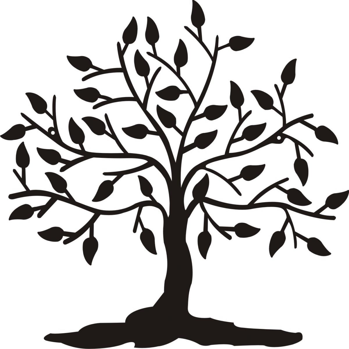 Tree of life black and white clipart