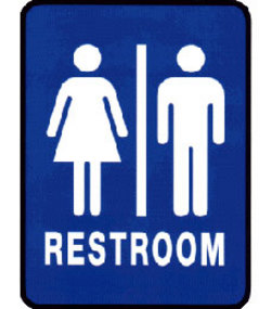 Restroom clipart sign
