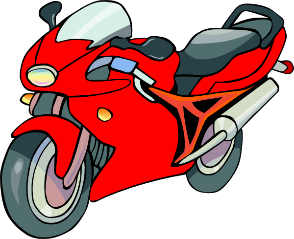Cartoon Motorcycle Clipart